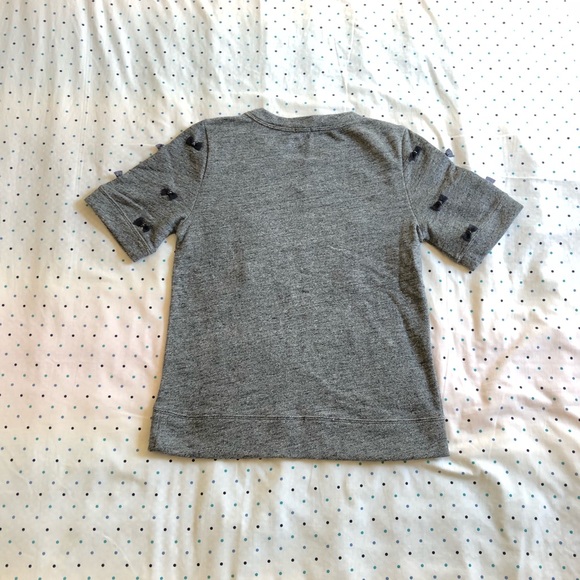 J.Crew Sweatshirt Tee with Bow Embellishments - Picture 2 of 7